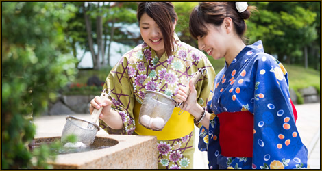 当館専用温泉たまごスポット